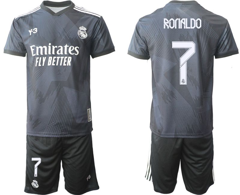 Men 2022-2023 Club Real Madrid Cuarta Camiseta Y3 de black #7 Soccer Jerseys->real madrid jersey->Soccer Club Jersey